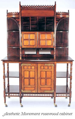 Aesthetic Movement rosewood cabinet