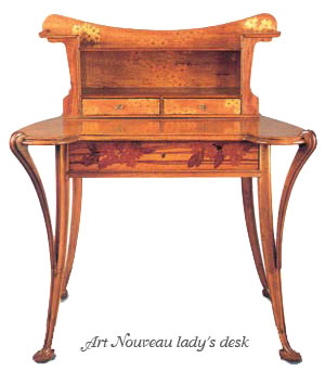 Art Nouveau lady's desk