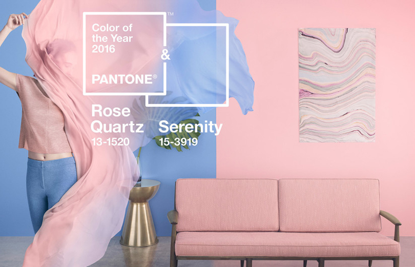 Pantone Rose Quartz Serenity colour