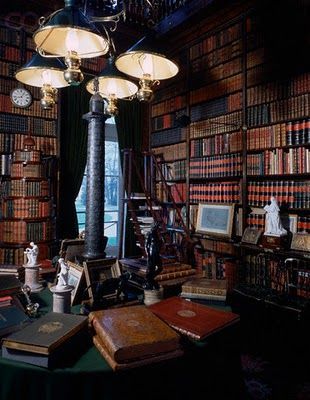 Private Library at Château De Groussay Atmosphere