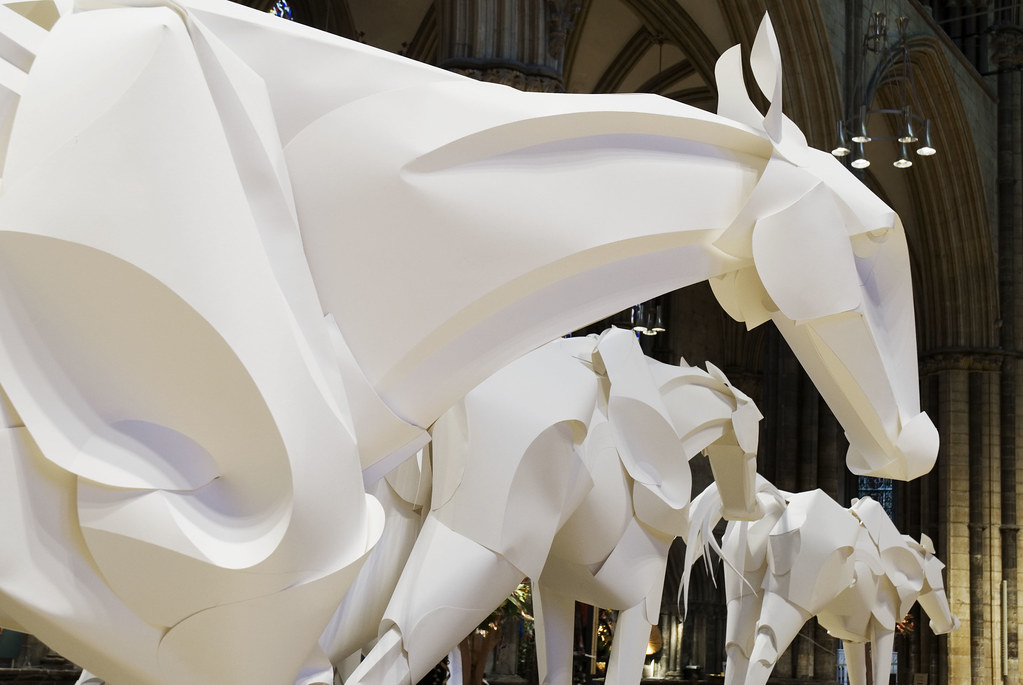 ศิลปะจากกระดาษ ศิลปิน Richard Sweeney ศิลปะ การะดาษ Olympic Horses