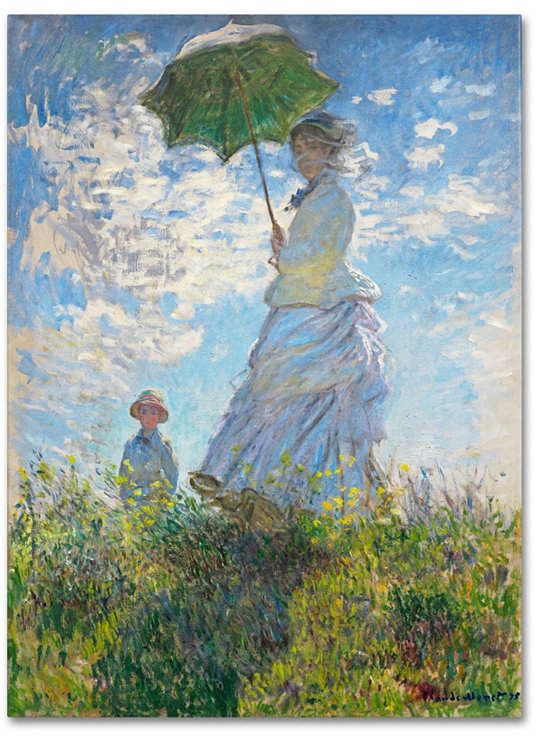 Claude Monet ศิลปะ Impressionism Woman with a Parasol
