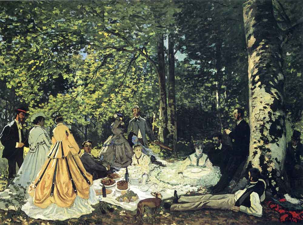Claude Monet ศิลปะ Impressionism Le dejeuner sur lherbe