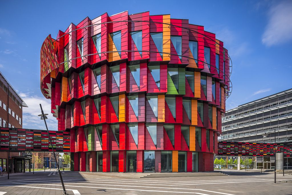 Colorful Architecture Kuggen Building, Sweden