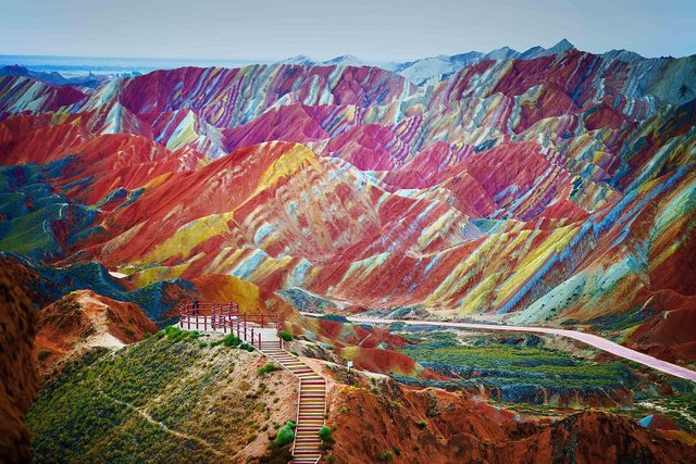Rainbow World อุทยานธรณีแห่งชาติ จางเย่ ตันเสีย ประเทศจีน Zhangye Danxia National Geological Park