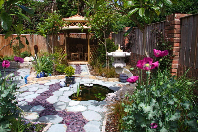 สวนจ น Chinese Garden ออกแบบ, Chinese Garden Design Decorating Ideas